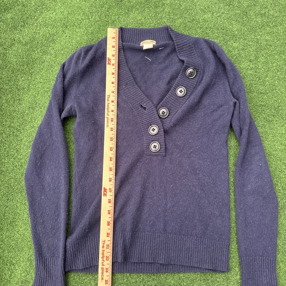 J. CREW Cashmere Cardigan Sweater Size Small Blue 100% Cashmere Soft Nice Womens - Picture 8 of 10